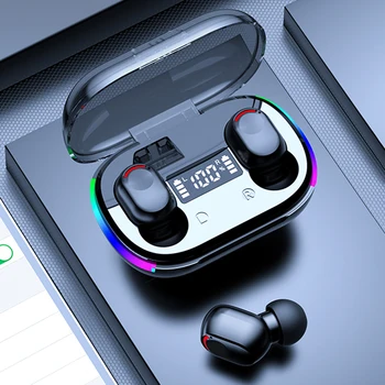 Игри Спортни слушалки K10 с led цифров дисплей, намаляване на шума, Сензорно управление, Bluetooth-съвместима безжична слушалка 5.3