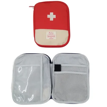 1 бр., празна чанта за комплект за първа помощ, Превръзки, Чанта за съхранение на лекарства, чанта за спешна помощ, Текстилен комплект за оцеляване