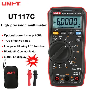 Цифров мултицет UNIT UT117C, тестер за 60000 точки, машина за висока точност Професионален мултицет True RMS с функция Bluetooth