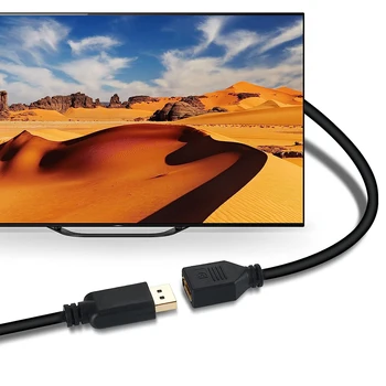 Удължителен кабел DP дължина 0,3 M кабел-преобразувател Displayport между мъжете и жените, кабел с висока разделителна способност от 4K * 2K, Съвместим с монитор на лаптоп Компютър