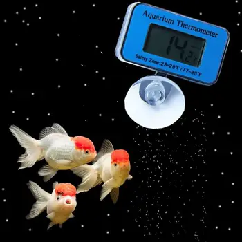 Аквариумный термометър с LCD дигитален водоустойчив термометър с вендузата, температурата на водата в аквариума, за рибите