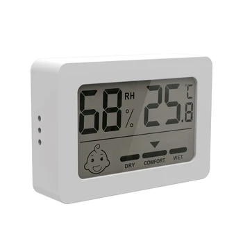 Цифров Mini-LCD термометър-Влагомер Домакински Сензор за температура и влажност, Измерване на Детска Усмивка на лицето
