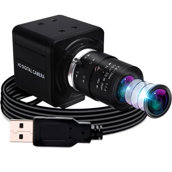 ELP 8 Мегапикселова IMX179 Мини USB Уеб камера 8mp Камера ВИДЕОНАБЛЮДЕНИЕ за Наблюдение с Променливо Фокусно разстояние от 2.8-12 mm Обектив Помещение за Android Linux на Windows