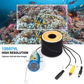 Място за подводен риболов с 12 IR осветление, водоустойчива камера за риболов с кабел с дължина 20 м/30 м/50 м за сирена