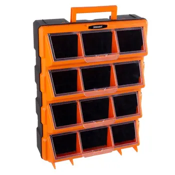 Пластмасови кутии за съхранение - Винтови организатор на 12 клетки - Шкаф за хардуерни продукти, аксесоари за бродерия или играчки - Garage Organization by (