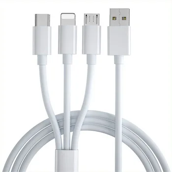 3 в 1 6A Бързо зарядно устройство Wird кабел за iPhone 11 13 14 Pro Max 8 Xiaomi Huawei от USB преди 8pin Micro Type C-Бързият кабел