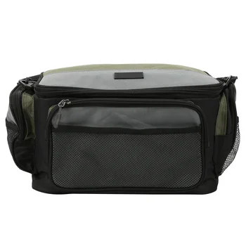 Чанта за риболовни принадлежности, с мрежесто джоб, дизайнерска чанта за стръв, по-Голям капацитет, водоустойчива, лесна за употреба за риболов, аксесоари за рибарската чанта
