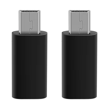 2 елемента Адаптер C USB към Mini USB 2.0 Type C Женски към Mini USB Мъжки Адаптер за Конвертиране на MP3-плейъри GoPro Dash Cam, черен