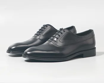 Най-новите италиански обувки-oxfords за мъже, луксозни сватбени обувки, модел обувки с остри пръсти, класически дерби, големи размери 38-44
