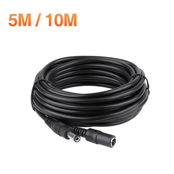 Techage DC12V удължителен кабел за Захранване от 5 М 10 м захранващ Кабел с 2.1*5,5 мм Жак между мъжете и Жените За Видеонаблюдение WiFi IP камера