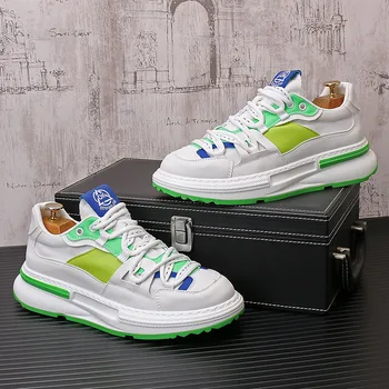 Модерен Дизайн на мъжки Ежедневни обувки в стил мозайка от въздушна мрежа, Универсални лоферы за мъже, Спортни маратонки за ходене