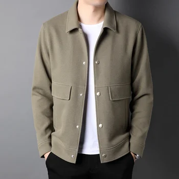 2024, Корея, модерно яке с ревера на Мъжкото Свободно-късо палто, Пролет-Есен, изолирана Блузи, Ежедневни облекла за мъже, Нова S-3XL
