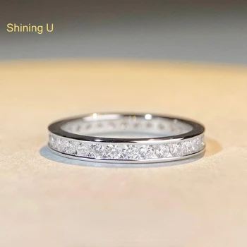 Свети Сребърен пръстен със скъпоценни камъни U S925 за жени, бижута подарък SUR151