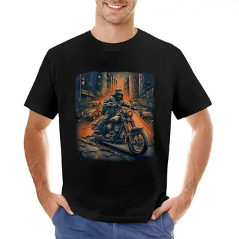 Пътуването в миналото: Реколта тениска с приключения с мотор, графична тениска, празни тениски, мъжки дрехи
