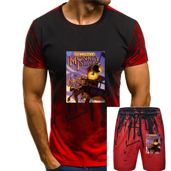 Мъжка тениска с къс ръкав на Monkey Island 3, Тениска с кръгло деколте, Дамска тениска