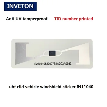 Дальнобойная Пасивни RFID-етикет, ЕПК Gen2 с възможност за печат TID-стаи UHF RFID Стикер на предното стъкло за системата на колата