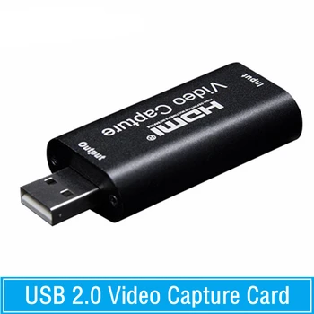Карта за Видеозапис USB 2.0, съвместим с 4K, HDMI Видеозахват, Запис на видео стрийминг на живо За телефон PS4 XBOX, детска DVD-камера с висока разделителна способност