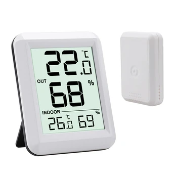 Безжичен термометър, Влагомер за детска стая, следи температурата и влажността на въздуха, датчик за станция време на закрито и открито