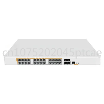 CRS328-24P-4S + RM 24-портов gigabit Ethernet-рутер/суич с четири порта SFP + 10 gbps в корпус за монтаж в rack 1U
