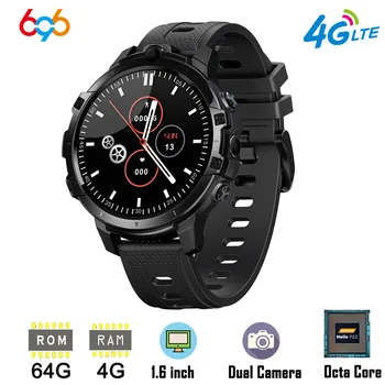 4G LTE Смарт часовник-Телефон 1,6 Инча с Пълен сензорен екран Хелио P22 MTK6762 Восьмиядерный процесор RAM И 4 GB ROM 64 GB Smartwatch телефон номер